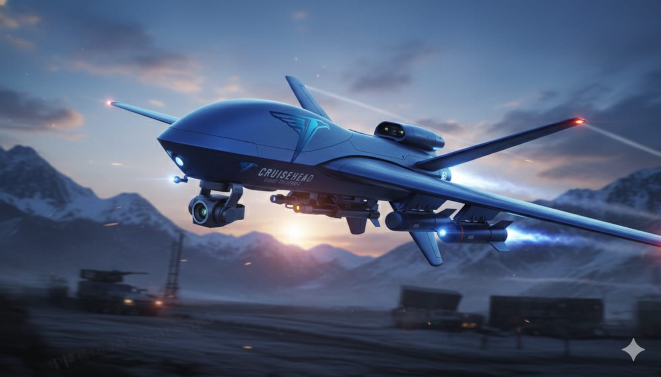 CruiseHead drone concept for defence and tactical operations