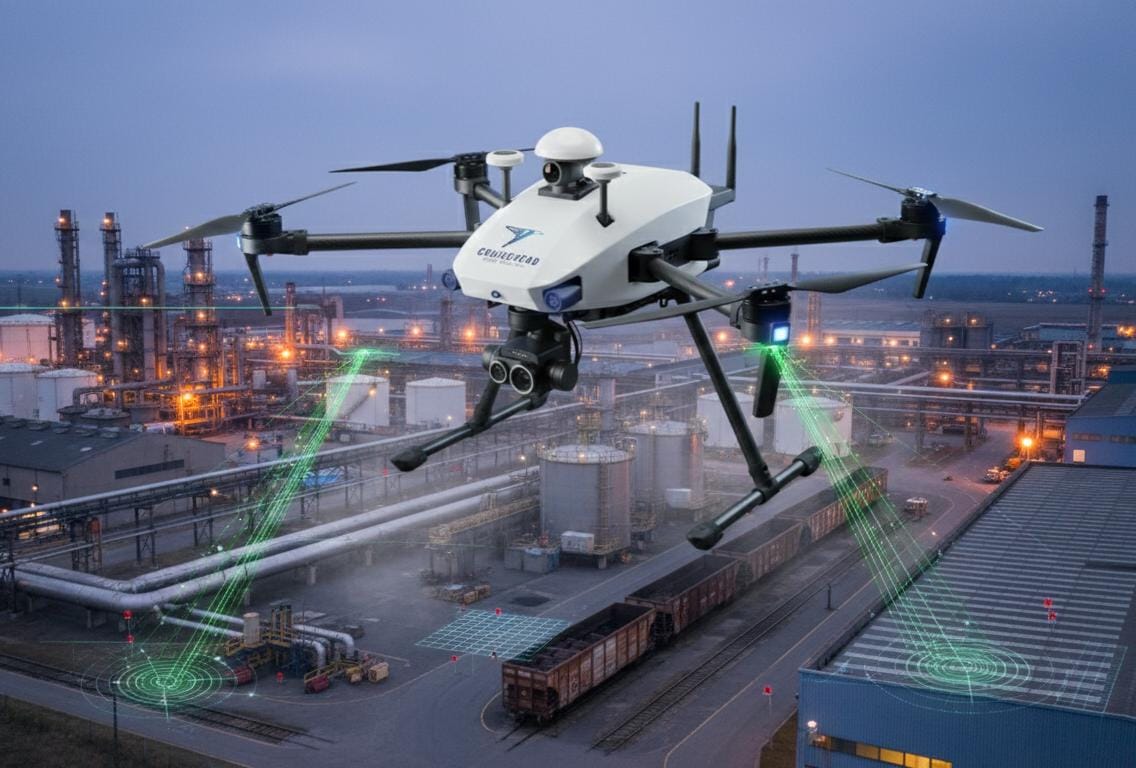 Drone mapping and surveying flights over fields and sites