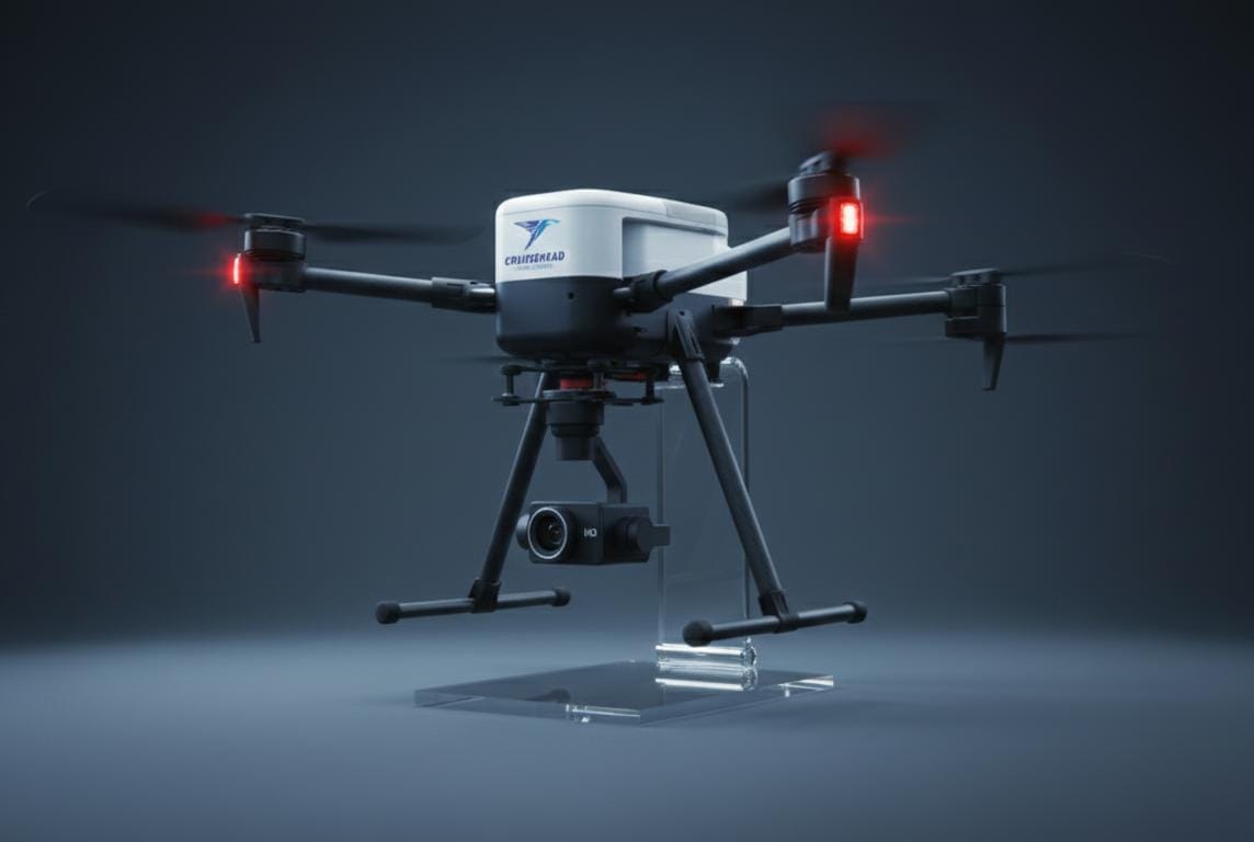 CruiseHead surveillance drone providing aerial security