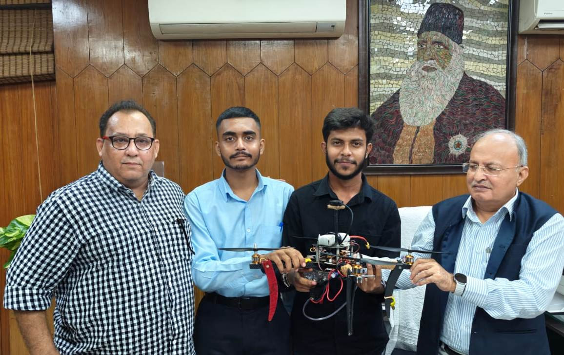 CruiseHead team during drone demonstrations and outreach events in India